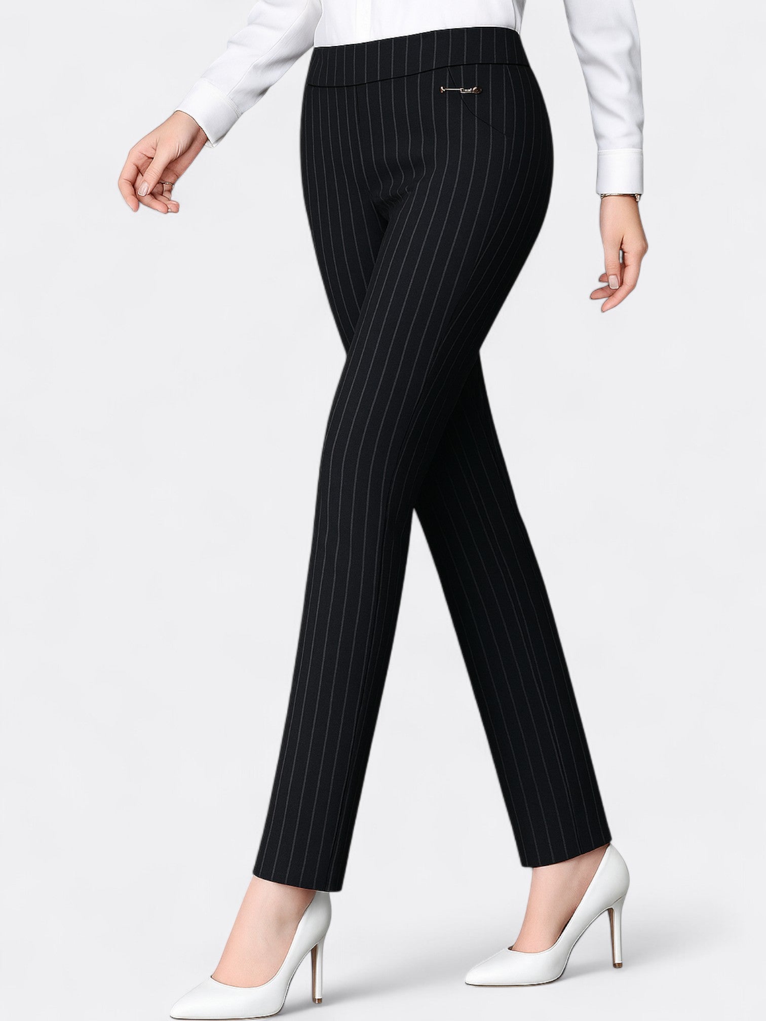Luna | Women's High Waist Stretch Trousers | Summer
